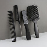 Maxbell 4-pack Hairbrush Hair Comb Set for Curly Natural Hair Black - Aladdin Shoppers