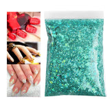 Maxbell 1Bag 50g Nail Glitter Sequins Paillette Flakes 3D Nail Art Decor Water Blue
