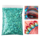 Maxbell 1Bag 50g Nail Glitter Sequins Paillette Flakes 3D Nail Art Decor Water Blue