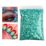 Maxbell 1Bag 50g Nail Glitter Sequins Paillette Flakes 3D Nail Art Decor Water Blue