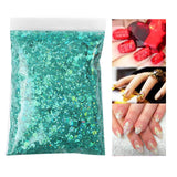 Maxbell 1Bag 50g Nail Glitter Sequins Paillette Flakes 3D Nail Art Decor Water Blue