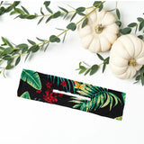 Deft Bun Fashion Hair Bands Women Summer Knotted Tree Leaf Black