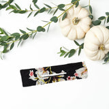 Deft Bun Fashion Hair Bands Women Summer Knotted Flower Black