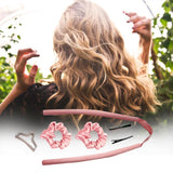 Maxbell Heatless Curling Rod Headband No Heat Curls Lazy Curler Pink + clip - Aladdin Shoppers
