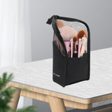 Stand Foldable Makeup Brush Bag Organizer for Beauty Female Black