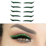 Fashion Eyeliner Eyelid Tape Sticker 5 Pairs Green