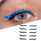 Fashion Eyeliner Eyelid Tape Sticker 5 Pairs Blue