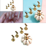 Maxbell Pumpkin Nail Art Holder Magnetic Showing Shelf DIY for Nail Art Beginners White
