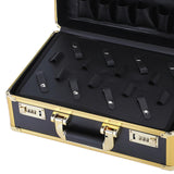 Maxbell Large Barber Salon Tool Storage Travel Carry Case Hairdresser Organizer Box Golden