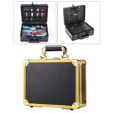 Maxbell Large Barber Salon Tool Storage Travel Carry Case Hairdresser Organizer Box Golden