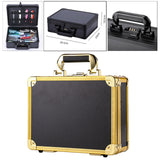 Maxbell Large Barber Salon Tool Storage Travel Carry Case Hairdresser Organizer Box Golden