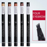 Maxbell Microblading Eyebrow Pen Micro-Fork Tip Waterproof Color 3D Four Point 1
