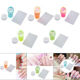 Maxbell Nail Art Stamper Head with Scraper Soft Head Silicone Manicure DIY Yellow