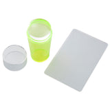 Maxbell Nail Art Stamper Head with Scraper Soft Head Silicone Manicure DIY Yellow