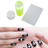 Maxbell Nail Art Stamper Head with Scraper Soft Head Silicone Manicure DIY Yellow