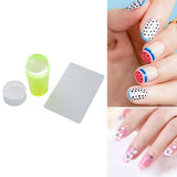 Maxbell Nail Art Stamper Head with Scraper Soft Head Silicone Manicure DIY Yellow