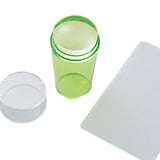Maxbell Nail Art Stamper Head with Scraper Soft Head Silicone Manicure DIY Green