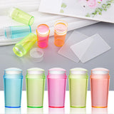Maxbell Nail Art Stamper Head with Scraper Soft Head Silicone Manicure DIY Green