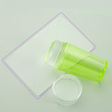 Maxbell Nail Art Stamper Head with Scraper Soft Head Silicone Manicure DIY Green