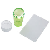 Maxbell Nail Art Stamper Head with Scraper Soft Head Silicone Manicure DIY Green