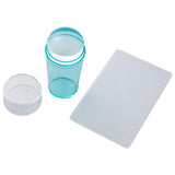 Maxbell Nail Art Stamper Head with Scraper Soft Head Silicone Manicure DIY Blue