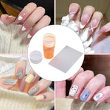 Maxbell Nail Art Stamper Head with Scraper Soft Head Silicone Manicure DIY Orange