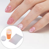 Maxbell Nail Art Stamper Head with Scraper Soft Head Silicone Manicure DIY Orange