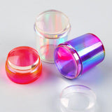 Maxbell Professional Nail Art Stamper Head Silicone for Manicure 2.5x4cm  Pink