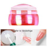 Maxbell Professional Nail Art Stamper Head Silicone for Manicure 2.5x4cm  Pink