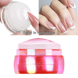 Maxbell Professional Nail Art Stamper Head Silicone for Manicure 2.5x4cm  Pink