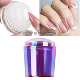 Maxbell Professional Nail Art Stamper Head Silicone for Manicure 4x3.5cm  Purple