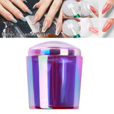 Maxbell Professional Nail Art Stamper Head Silicone for Manicure 4x3.5cm  Purple