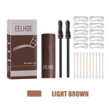 Maxbell Eyebrow Stamp Shaping Kit Waterproof for Hairlines Eye Makeup  Light Brown