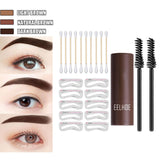 Maxbell Eyebrow Stamp Shaping Kit Waterproof for Hairlines Eye Makeup  Light Brown