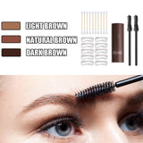 Maxbell Eyebrow Stamp Shaping Kit Waterproof for Hairlines Eye Makeup  Light Brown