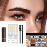 Maxbell Eyebrow Stamp Shaping Kit Waterproof for Hairlines Eye Makeup  Light Brown