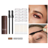 Maxbell Eyebrow Stamp Shaping Kit Waterproof for Hairlines Eye Makeup  Light Brown