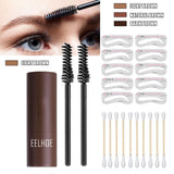 Maxbell Eyebrow Stamp Shaping Kit Waterproof for Hairlines Eye Makeup  Light Brown