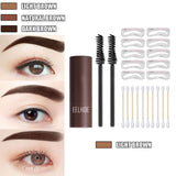 Maxbell Eyebrow Stamp Shaping Kit Waterproof for Hairlines Eye Makeup  Light Brown