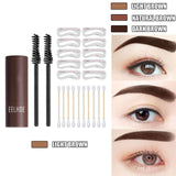 Maxbell Eyebrow Stamp Shaping Kit Waterproof for Hairlines Eye Makeup  Light Brown