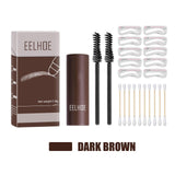 Maxbell Eyebrow Stamp Shaping Kit Waterproof for Hairlines Eye Makeup  Dark Brown