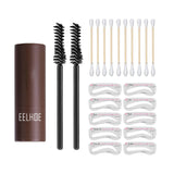 Maxbell Eyebrow Stamp Shaping Kit Waterproof for Hairlines Eye Makeup  Dark Brown