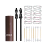 Maxbell Eyebrow Stamp Shaping Kit Waterproof for Hairlines Eye Makeup  Dark Brown