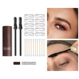 Maxbell Eyebrow Stamp Shaping Kit Waterproof for Hairlines Eye Makeup  Dark Brown