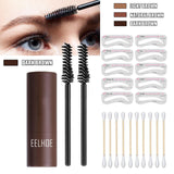 Maxbell Eyebrow Stamp Shaping Kit Waterproof for Hairlines Eye Makeup  Dark Brown