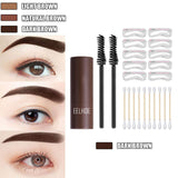 Maxbell Eyebrow Stamp Shaping Kit Waterproof for Hairlines Eye Makeup  Dark Brown