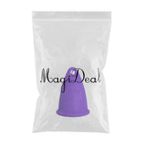 Maxbell Women Menstrual Cup Reusable Soft Cups for Travel Food Grade Silicone Purple