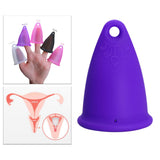 Maxbell Women Menstrual Cup Reusable Soft Cups for Travel Food Grade Silicone Purple