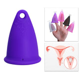 Maxbell Women Menstrual Cup Reusable Soft Cups for Travel Food Grade Silicone Purple