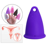 Maxbell Women Menstrual Cup Reusable Soft Cups for Travel Food Grade Silicone Purple